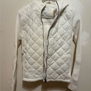 Liverpool los angeles Quilted Front Full Zip Hooded Sweater